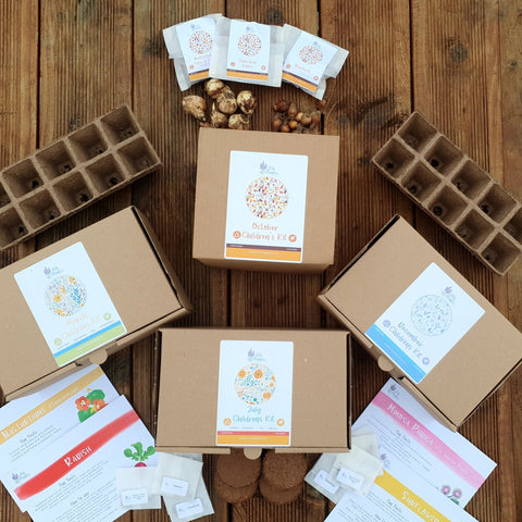 Children's Plastic Free Gardening Subscription Kit - Monthly for Two Children - Twelve Kits Over 12 Month at only €19.99 per month