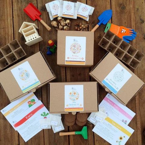 Children's Plastic Free Gardening Subscription Kit Plus Accessory - Monthly for One Child - Twelve Kits Over 12 Month at only €19.99 per month